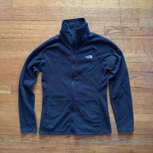 The North Face Fleece Jacket Full Zip Outdoor Lightweight Black Small